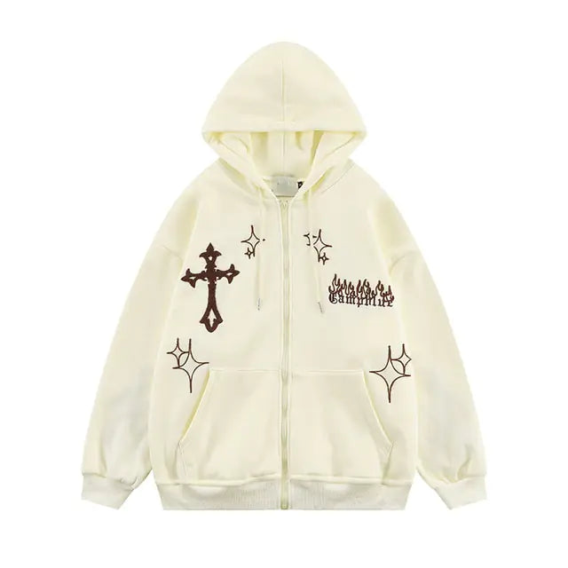 Divine Glow Zip Hoodie