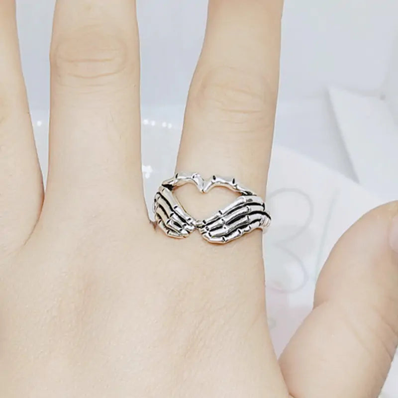 Skeleton Heart Ring