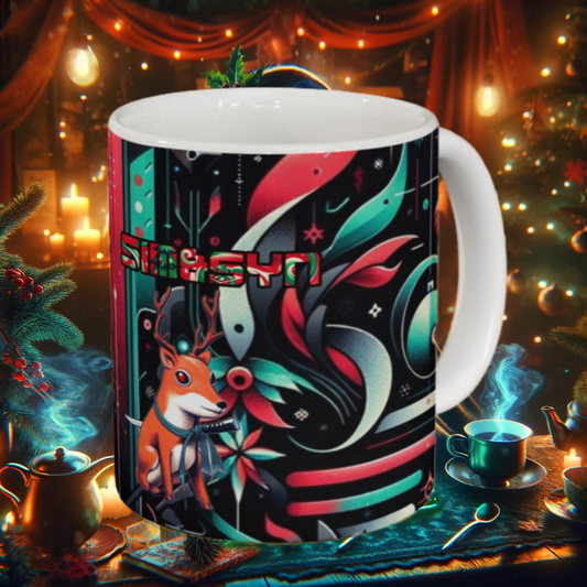 The Red-Eyed Reindeer Mug